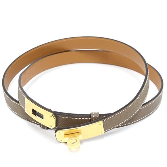 Hermes Belt Kelly 18 Vaux Epson Etoupe Gold Hardware main image 5